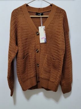 Nwr Cable Knit V-Neck Cardigan